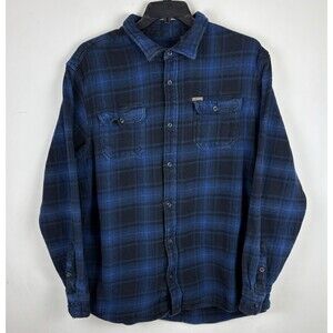 Men’s Orvis Heavyweight Flannel Shirt / Blue / Black / XLT